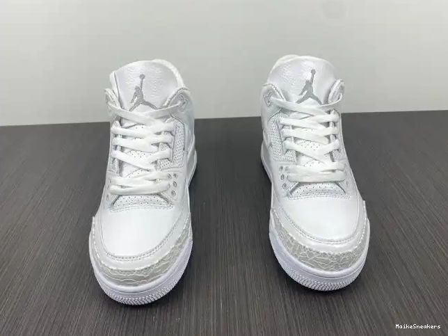 MaikeSneakers PS Retro 3 Jordan Air 'Triple White' 429487-111 0505